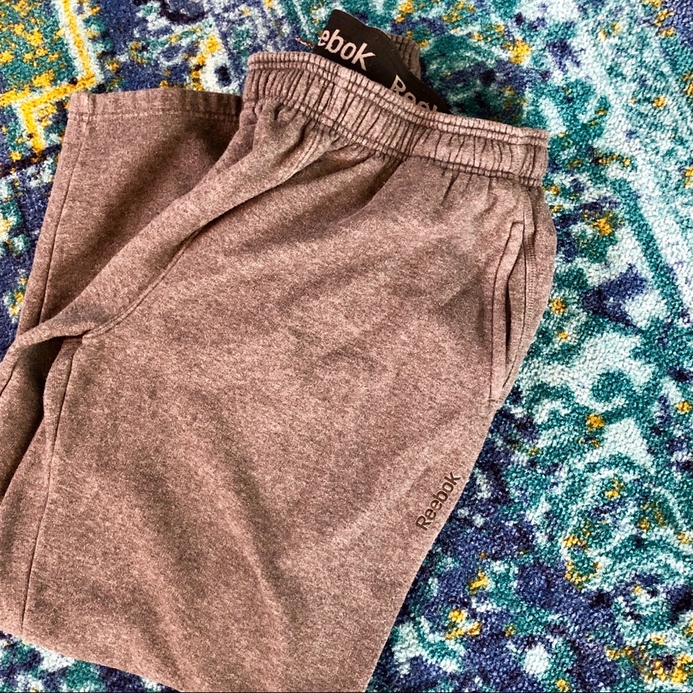 Reebok mens L heavy fleece sweatpants